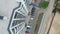 Aerial Top View of a Newly Modern Multi-Storey Building, Apartments, Exterior