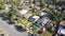 Aerial top view of Pasadena neighborhood in California