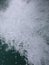 Aerial top view of sky Double bokeh sponge and tsunami is blowing to the shore.Use for website banner background,backdrop