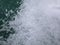 Aerial top view of sky Double bokeh sponge and tsunami is blowing to the shore.Use for website banner background,backdrop