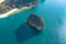 aerial top view strait between the Poda island and Ma Tang Ming island