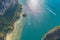 aerial top view strait between the Poda island and Ma Tang Ming island