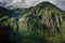 Aerial top view of the  Swiss Alps