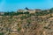 Aerial top view of Toledo, historical capital city of Spain