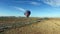 Aerial towards hot air balloon launching