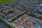 Aerial townscape view of new built residential area in Dijon