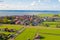 Aerial from the traditional village Marken at the IJsselmeer in the Netherlands