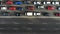 Aerial. Traffic jam with cars on a highway.