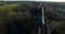 Aerial: Train on Forth Rail Bridge in Queensferry, Edinburgh, Scotland