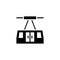 Aerial tramway icon solid. vehicle and transportation icon stock