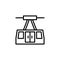 Aerial tramway icon stock of transportation vehicles isolated vector