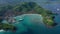 Aerial: Tropical Cove with Beach