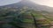 Aerial trucking of beautiful vegetable Plantation