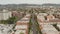 AERIAL: Typical Houses , Apartments , Residential Area in West Hollywood, California with Beautiful Rich colors in Trees