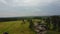 Aerial typical russian countryside landscape