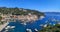 Aerial ultra wide panorama of the Gulf of Portofino