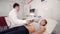 Aerial of ultrasound examination of the abdominal cavity