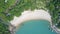 Aerial Veiw of Beautiful Tropical Bay with Milky Turquoise Water