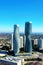 Aerial vertical of the Absolute World Complex in Mississauga, Ontario, Canada