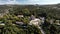 Aerial vertical view of Bom Jesus church and city of Braga, Portugal