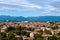 Aerial of Vicenza in Italy, a city with a rich history and culture