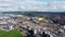 Aerial video of Belfast City Cityscape Northern Ireland 1