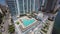 Aerial video Brickell condominiums Miami FL