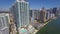 Aerial video of Brickell Miami condominiums