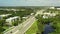 Aerial video Broward Boulevard approaching I95 Fort Lauderdale Florida