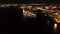 Aerial Video of Camden New Jersey Waterfront at Night