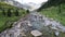 Aerial video Circo de Soaso Monte Perdido in Ordesa Valley at Huesca Aragon Pyrenees spain