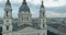 Aerial video of a city in Hungaria Budapest Basilica Cathedral