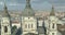 Aerial video of a city in Hungaria Budapest Basilica Cathedral