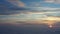 Aerial video dawn over the clouds drone shot
