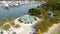 Aerial video Dolphin Fountain Sarasota Florida USA