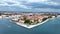 Aerial video of the famous city of Zadar in Croatia