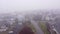 Aerial video heavy fog over Cape Neddick Maine USA