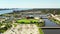 Aerial video Jackie Robinson Memorial Baseball Park Daytona Beach FL
