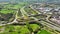 Aerial Video of Larne Road Roundabout Ballymena Antrim Northern Ireland