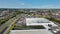 Aerial video of Made measure Dunelm and Pausa Ballymena Industrial areas Co Antrim N Ireland