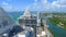 Aerial video Miami Beach Blue and Green Diamond condominium