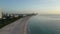 Aerial video of Miami Beach, Florida on clear sunny summer morning 4K.