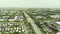 Aerial video Miramar Florida from residential transition to industrial warehouse district