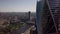 Aerial video in Moscow, among the tall and old buildings