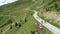 An aerial video of a mountainbiker riding a beautiful trail in Switzerland. This video was filmed near Verbier.