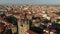 Aerial video of Porto Cathedral, Porto, Portugal