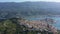 Aerial video view of Poros Greece. Sunny day in Greek island.