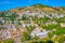 Aerial vie on Albaicin and Sacromonte districts of Granada, Spain