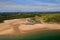 Aerial view of 3 cliffs bay