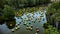 Aerial View Of 6` Hand-Painted Balls On Lake Evans